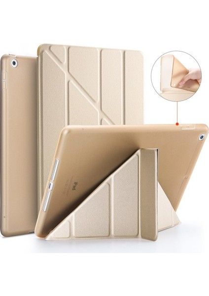 iPad 2 3 4 Kılıf Trifolding Arkası Silikon Smart A1395 A1396 A1397 A1416 A1430 A1403 A1458 A1459-460