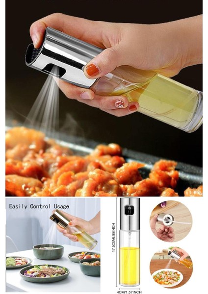 100 ml Pompalı Sprey Yağdanlık Sprey Yağlık Sirkelik Cam Sprey Yağlık