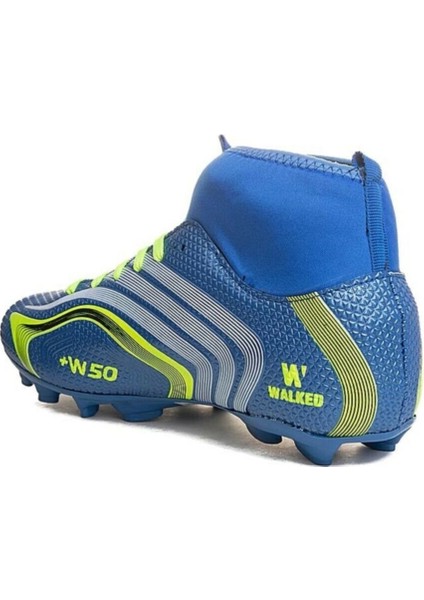 Çoraplı Krampon Erkek Çocuklar İçin Mavisarı Plastik Çivi 435 Model Futbol Ayakkabısı fiyatları