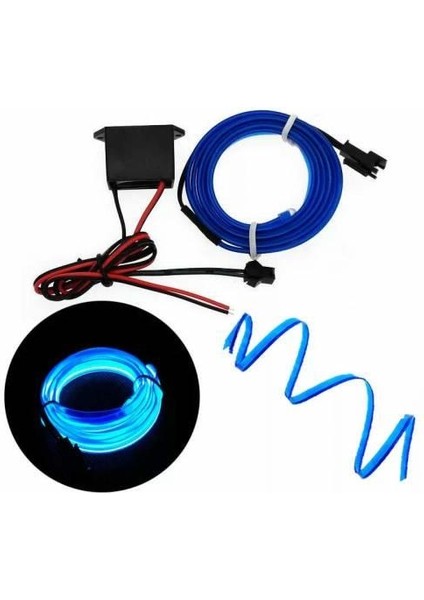 2 Metre Neon LED Ip ve 12V Adaptör Mavi