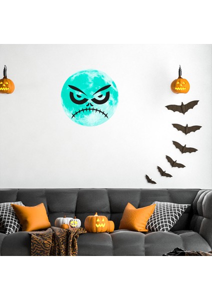 F Fityle 30 cm Aydınlık Duvar Sticker Parlayan Çocuk Odası Cadılar Bayramı Çıkartmaları Duvar Resimleri Parti Yüzgeç 1 (Yurt Dışından)