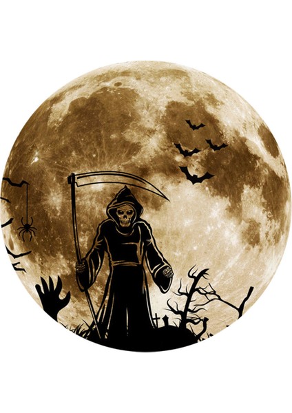F Fityle 30 cm Aydınlık Duvar Sticker Parlayan Çocuk Odası Cadılar Bayramı Çıkartmaları Duvar Resimleri Parti Grim Reaper (Yurt Dışından)