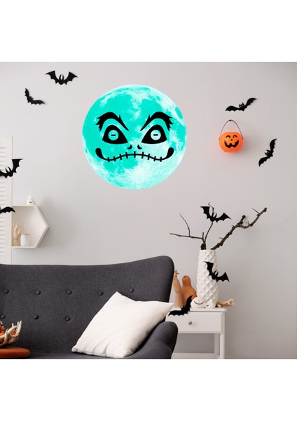 F Fityle 30 cm Aydınlık Duvar Sticker Parlayan Çocuk Odası Cadılar Bayramı Çıkartmaları Duvar Resimleri Parti Gramece 2 (Yurt Dışından)