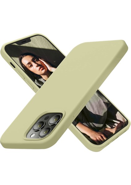 Apple iPhone 13 Pro Kılıf Klasik Mat Renkli Yumuşak Premier Silikon Altın