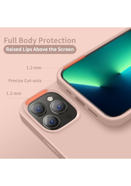 Apple iPhone 13 Pro Kılıf Klasik Mat Renkli Yumuşak Premier Silikon Altın