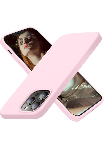 Apple Apple iPhone 13 Pro Kılıf Klasik Mat Renkli Yumuşak Premier Silikon Rose Gold