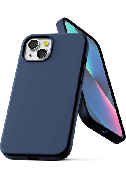 Apple iPhone 13 Mini Kılıf Lansman Içi Kadife Soft Yumuşak Dokulu Liquid Silikon Koyu Mor indirimleri