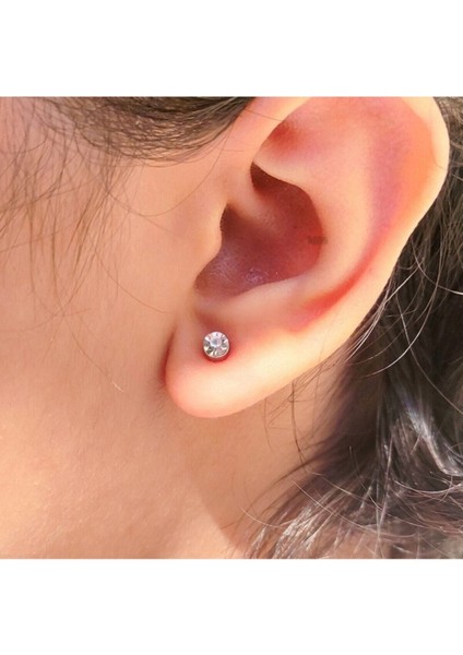 4mm Mıknatıslı Küpe Ince Beyaz Zirkon Taşlı 1 Çift Burun Kulak Dudak Hızma Manyetik Çelik fırsatları