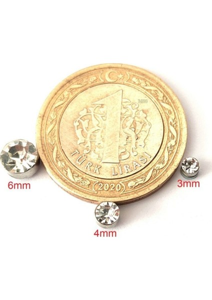 4mm Mıknatıslı Küpe Ince Beyaz Zirkon Taşlı 1 Çift Burun Kulak Dudak Hızma Manyetik Çelik indirimleri