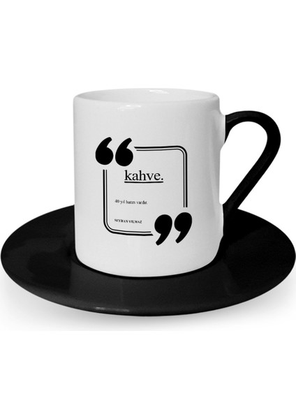 Kişiye Özel Kahve Siyah Türk Kahvesi Fincanı - 3-2
