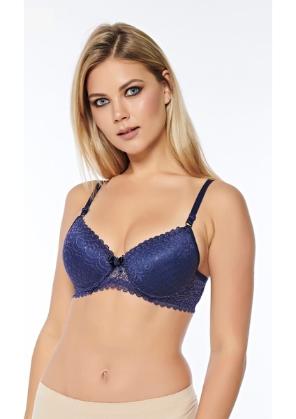 Dantelli Dolgulu Sabit Askılı Konforlu Sütyen 4001