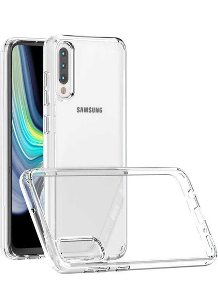 Samsung Galaxy A30S Kapak Sert Silikon Şeffaf Kılıf