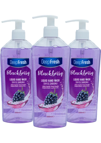 Deep Fresh Meyveli Sıvı Sabun Böğürtlen 3 x 500 ml