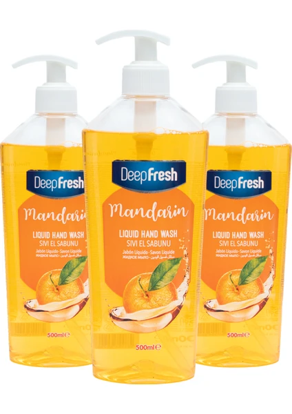 Deep Fresh Meyveli Sıvı Sabun Mandalina 3 x 500 ml