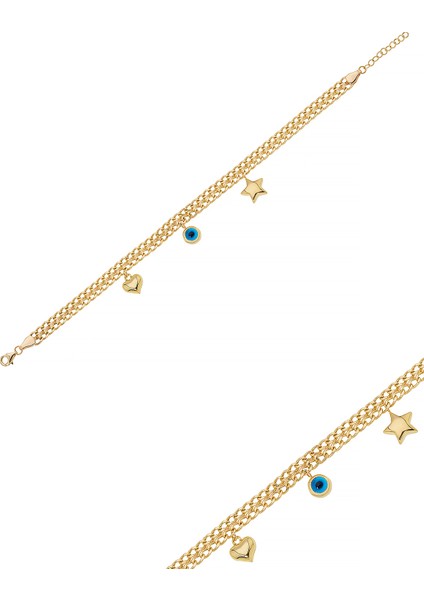 14 Ayar Altın Hearts & Stars Bileklik fiyatları