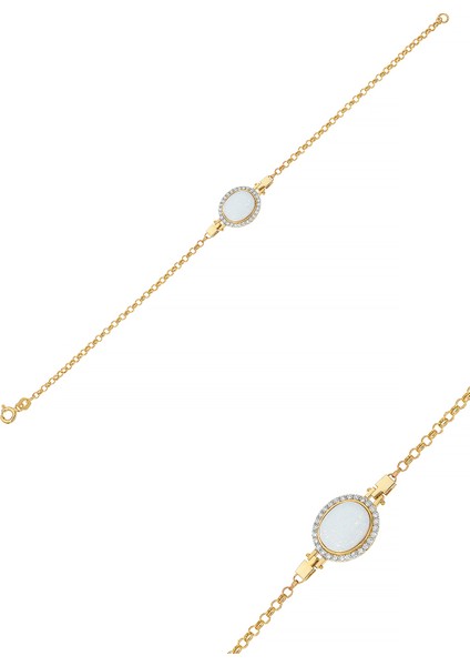 14 Ayar Altın Doch Zincirli Opal Bileklik fiyatları