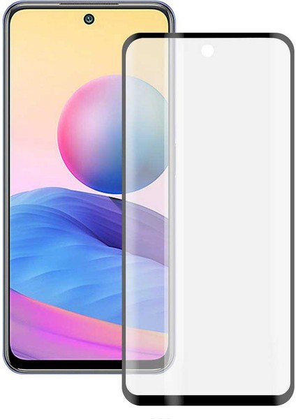 Xiaomi Poco M3 Pro Tam Kaplayan Çerçeveli Tempered Ekran Koruyucu - Siyah