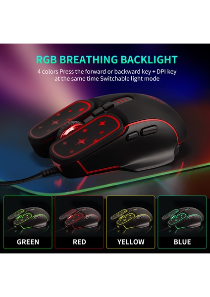 7200 Dpı Rgb Oyun Faresi (Yurt Dışından) modelleri