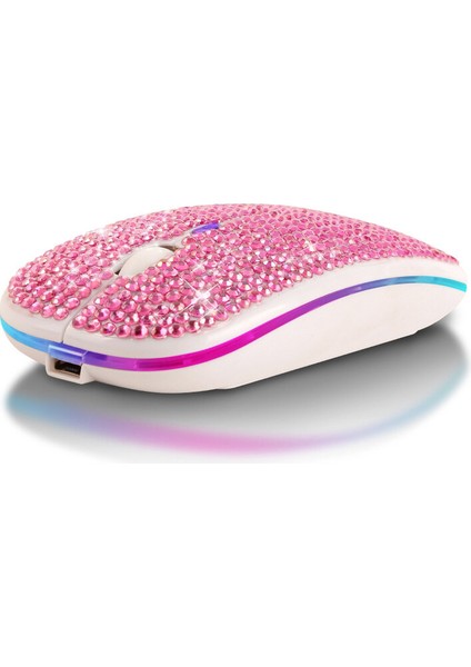 Crystal Kablosuz Çift Mod 2'si 1 Arada Bluetooth 5.0 Fare (Yurt Dışından)