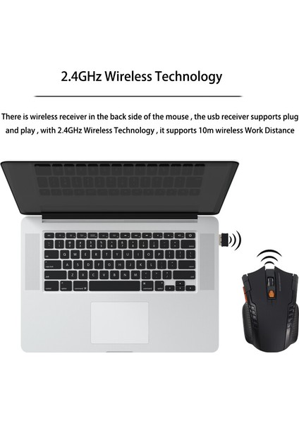 USB 2.0 Optik 2.4ghz Kablosuz USB Mini 2000DPI Fare (Yurt Dışından)