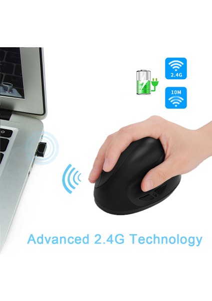 Ergonomik Dikey Kablosuz Şarj Edilebilir 6 Düğmeli Oyun Faresi (Yurt Dışından) modelleri