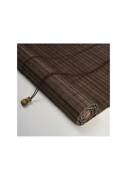 Bambu Stor Perde 200 x 180 cm Koyu Kahverengi