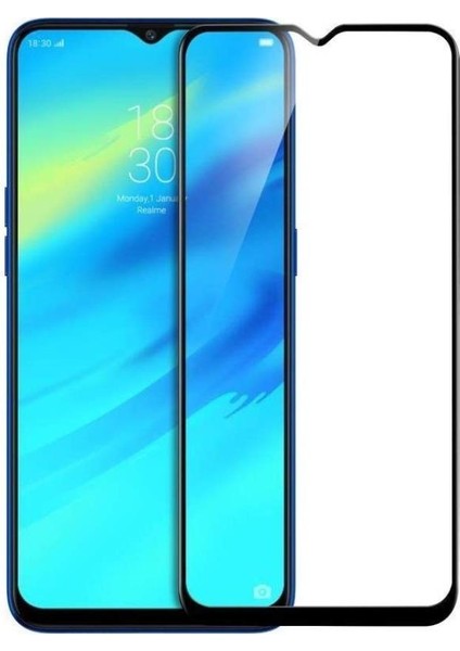 Samsung Galaxy A50 Tam Kaplayan 6d Nano Kırılmaz Cam Ekran Koruyucu Plastik ve Cam Karışımı