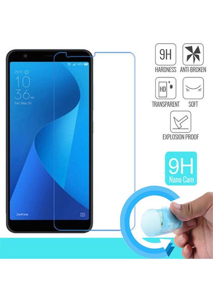 Asus Zenfone Max Plus ZB570TL Esnek Nano Cam Ekran Koruyucu 9h Nano Teknoloji
