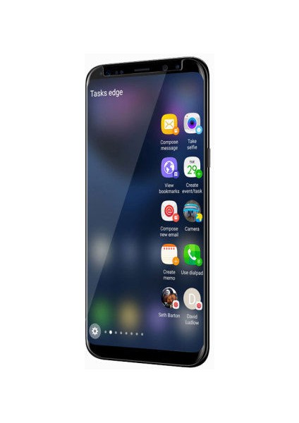 Samsung Galaxy S8 Ekrana Tam Yapışan 3D Temperli Cam Ekran Koruyucu (Siyah) modelleri