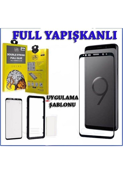 Samsung Galaxy S9 Ekrana Tam Yapışan 3D Temperli Cam Ekran Koruyucu