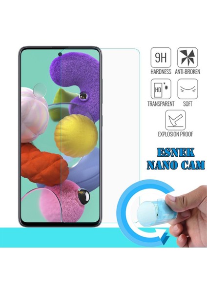 Galaxy A51 Zore Blue Nano Ekran Koruyucu Plastik ve Cam Karışımı