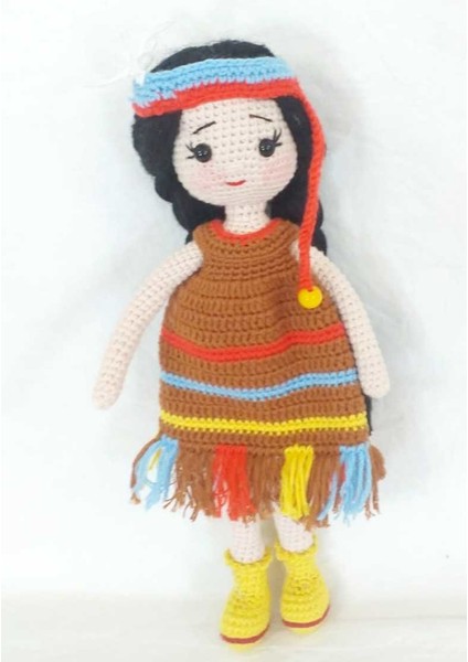 Kızılderili Bebek Organik Örgü Oyuncak