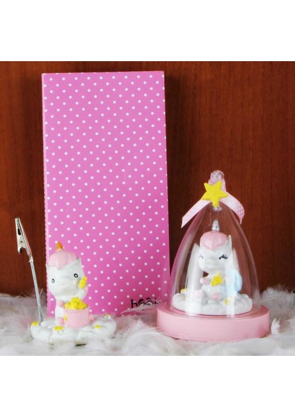 Unicorn Fanus Biblo Unicorn Notluk Pembe Puantiyeli Not Defteri