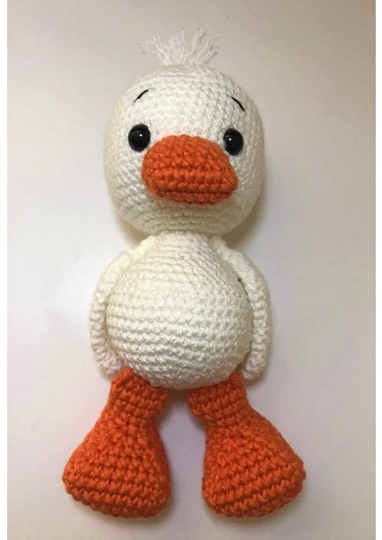 Sevimli Beyaz Ördek Organik Oyuncak