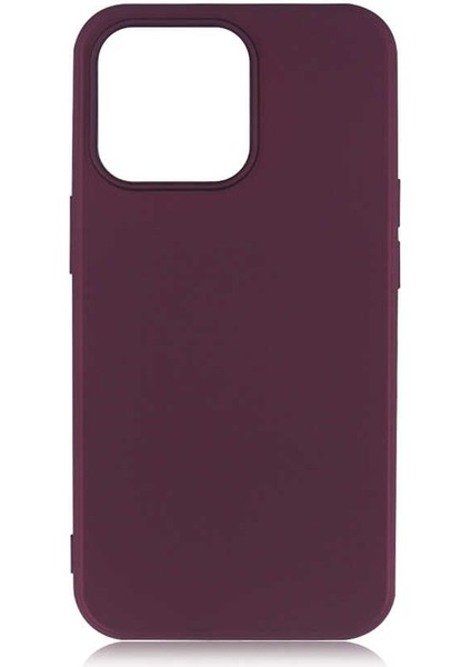 - Apple iPhone 13 Pro - Kılıf Mat Soft Premier Silikon Kapak - Mürdüm
