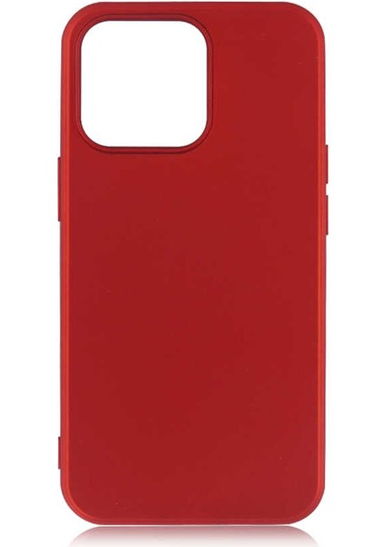 - Apple iPhone 13 Pro - Kılıf Mat Soft Premier Silikon Kapak - Kırmızı