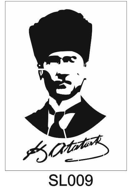 SL-009 Siluet Desenler Stencil Şablon 21 x 30 cm