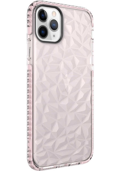 - Apple iPhone 11 Pro - Kılıf Koruyucu Prizmatik Görünümlü Buzz Kapak - Pembe