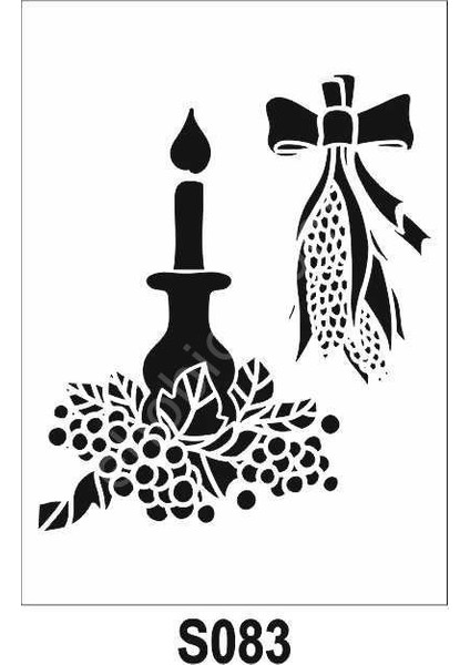 S-083 Karışık Desenler Stencil Şablon 21 x 30 cm