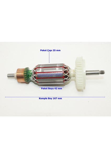 Bosch Tipi Gws 8-115 Endüvi Rotor Kollektör