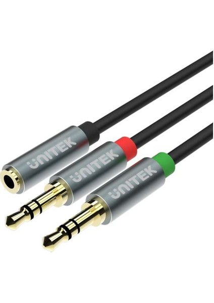 Kulaklık Adaptörü (Çift 3,5 mm Fiş - 3,5 mm Jak) Stereo Ses Kablosu