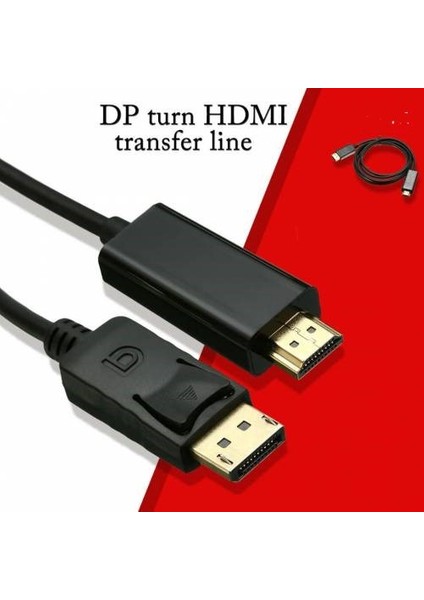 3 Metre Display Port To HDMI Kablo Dısplay HDMI 3 Metre Displayport HDMI Kablo
