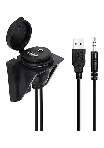 USB 2.0 -3.5mm Aux Uzatma Kablo ve Montaj Aparatı USB Aux Uzatma fırsatları