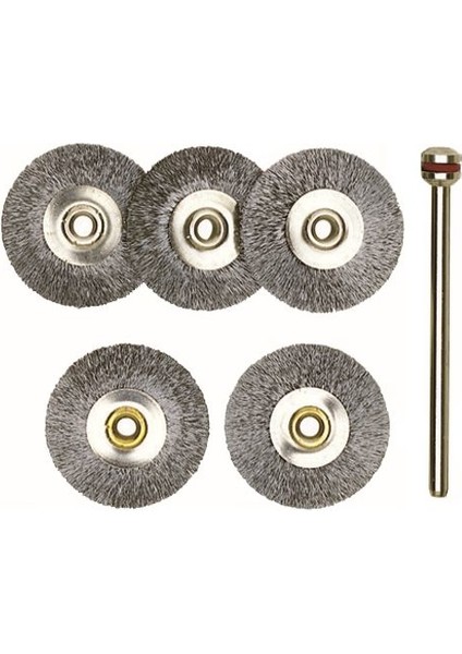 28956 Daire Disk Tel Fırça Seti 5'li