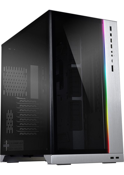 Lian Li PC-O11 Dynamic XL ROG Certified Silver O11DXL-A Temperli Cam USB 3.1 Type-C Gümüş E-ATX Full-Tower Gaming (Oyuncu) Kasa