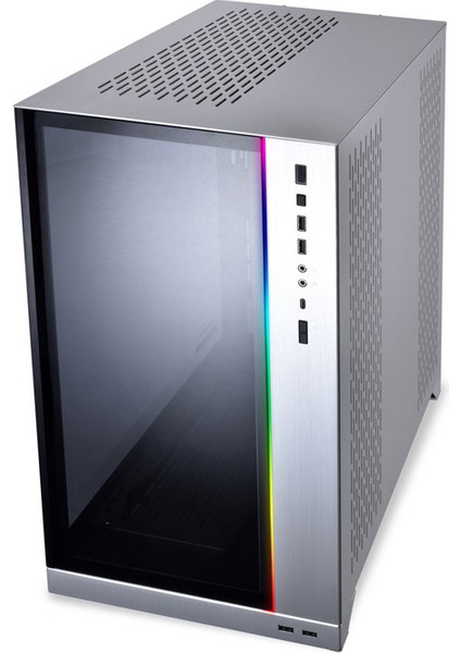 Lian Li PC-O11 Dynamic XL ROG Certified Silver O11DXL-A Temperli Cam USB 3.1 Type-C Gümüş E-ATX Full-Tower Gaming (Oyuncu) Kasa