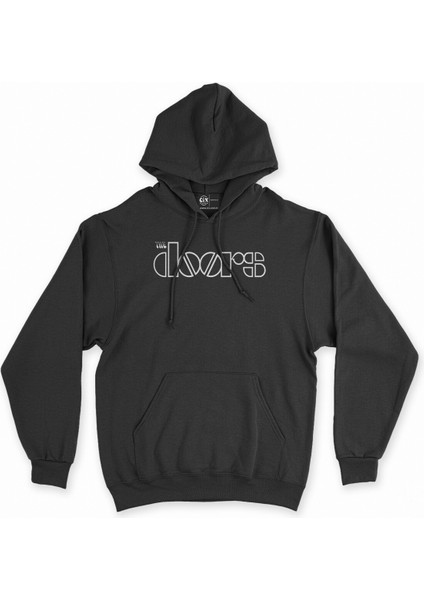 Cix The Doors Siyah Kapşonlu Sweatshirt Hoodie