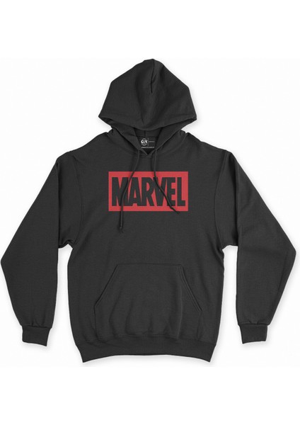 Cix Marvel Siyah Kapşonlu Sweatshirt Hoodie