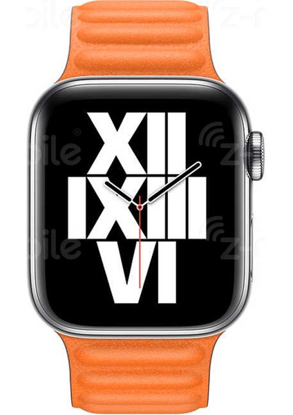 Apple Watch Uyumlu 2 3 4 5 6 38 mm 40 mm Manyetik Baklalı Model Deri Kayış Kordon