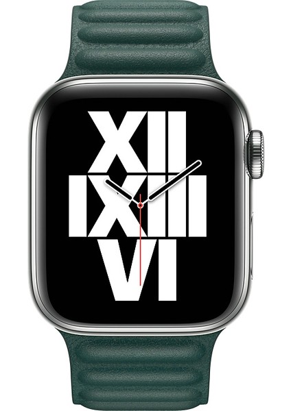 Apple Watch Uyumlu 2 3 4 5 6 38 mm 40 mm Manyetik Baklalı Model Deri Kayış Kordon